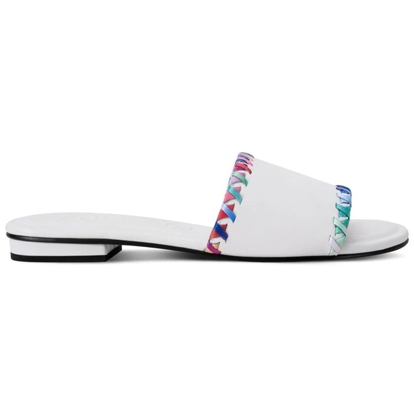 Karl Lagerfeld Paris Women's Cenie Whipstitch Slide Sandal 9 - Picture 3 of 10